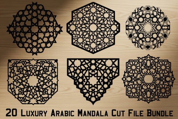 20 Luxury Arabic Mandala Cut File Bundle Graphics