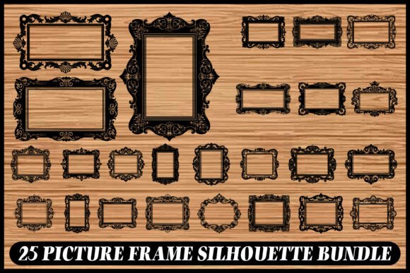25 Vintage Picture Frame SVG Bundle for Graphics and Illustrations