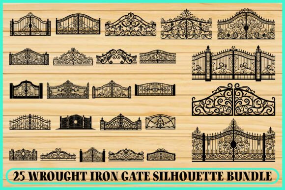 25 Vintage Wrought Iron Gate Graphics for Timeless Design