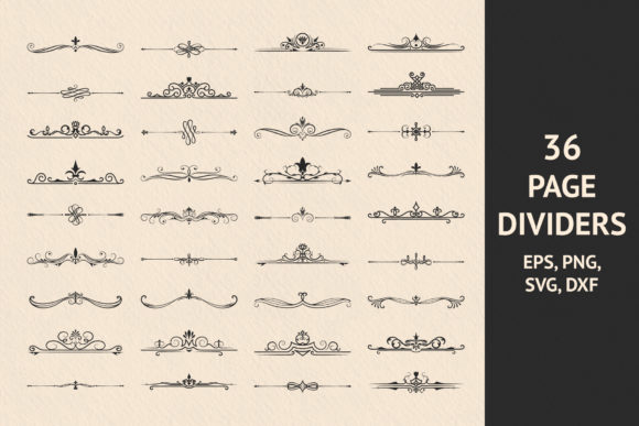 36 Page Dividers and Borders Graphics