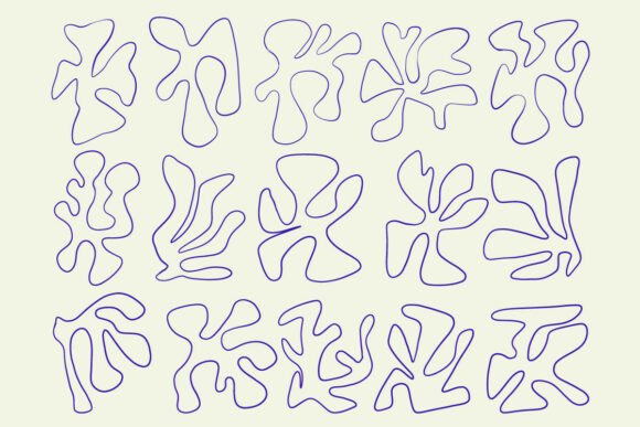 Abstract Organic Line SVG Bundle Set: Graphics & Illustrations