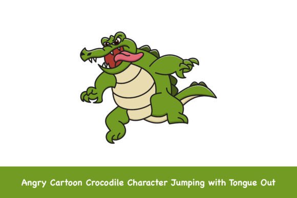 Angry Cartoon Crocodile Graphics