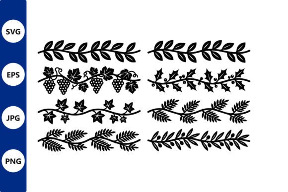 Botanical Border Vine Design: Graphics & Illustrations for Local Branding