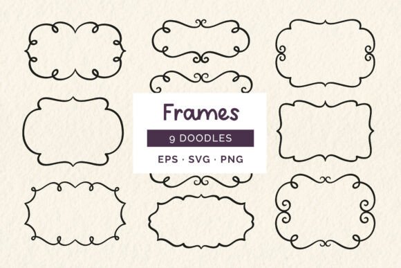 Doodle Frames: Cute Hand-Drawn Graphics & Illustrations