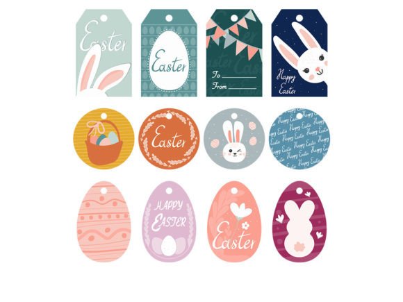 Easter Tag Cards: Graphics & Illustrations for Seasonal Branding