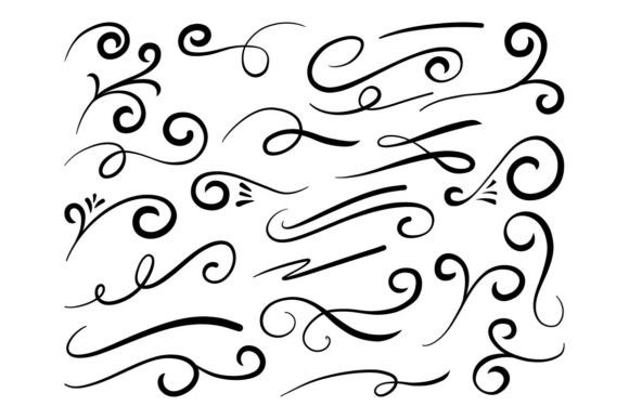 Elegant Flourish Ornament SVG Bundle: Graphics & Illustrations for Local Branding
