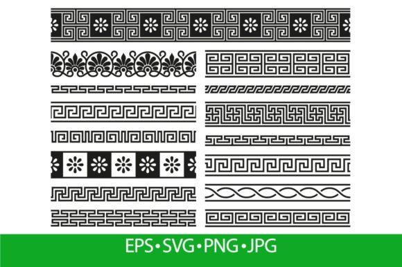 Greek Ornaments Graphics for Editorial and Web Design