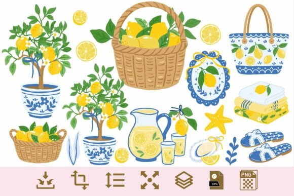 Lemon Summer Graphics for Vibrant Editorial Design