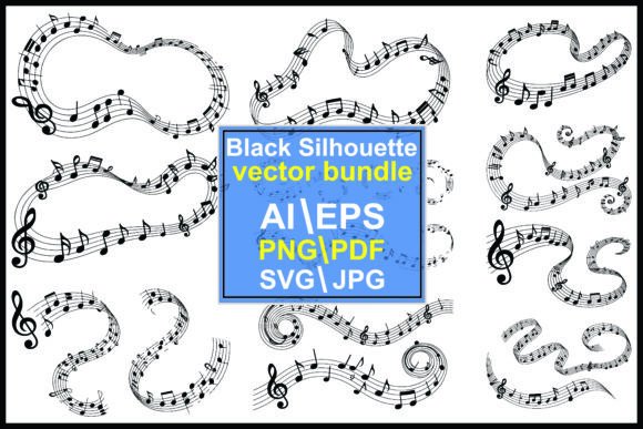 Music Notes Silhouettes
