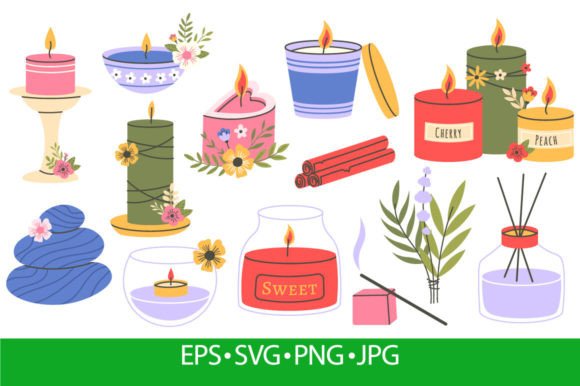 Scented Candles Graphics for Handmade Creators