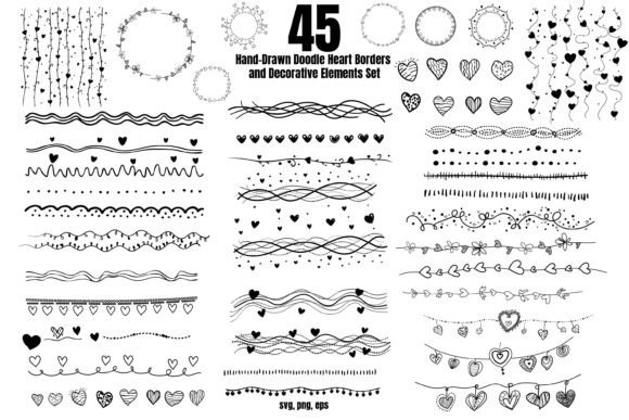 Whimsical Heart Graphics for Creative Projects